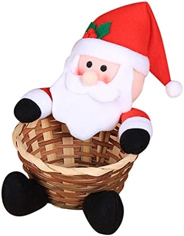 XIOS 2022 1PCS Feliz Natal Candy Storage Basket Decoration Santa Snowman Snow Storage Basce