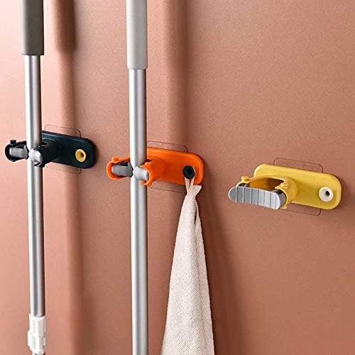 WYKDD 4PCS Banheiro de armazenamento RACK MOP RACO BROOM BROONCO GADO DE FERRAMENTAS DE LIMPEZA EM LIMPEITA PUNCIMENTO Gadget