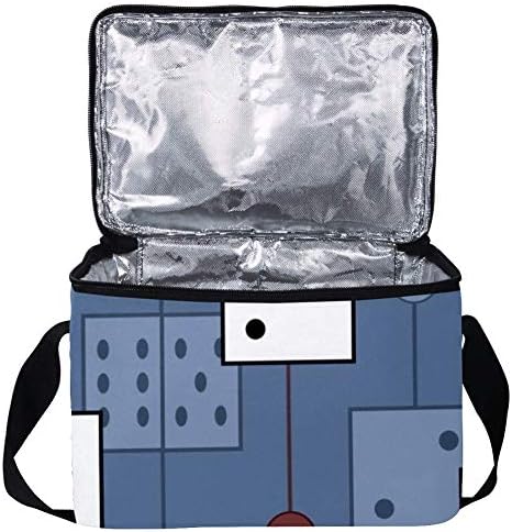 Lancheira à prova de vazamentos, caixa de bento isolada para homens mulheres adultas, balde de almoço reutilizável com padrão de alça de ombro com dices