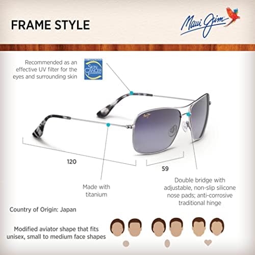 Maui Jim masculino e feminino wiki wiki polarizado os óculos de sol Aviator