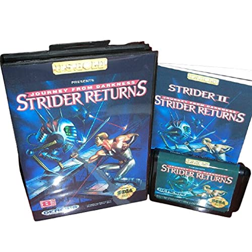 Aditi Strider 2 - Strider devolve a capa com caixa e manual para sega megadrive Gênesis Console de videogame de 16 bits