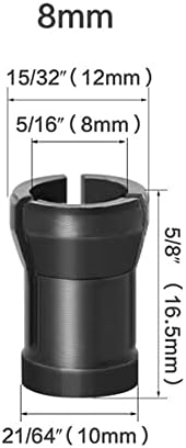 1pc/3pc Adaptador de alta precisão Cumbo 8mm 6,35mm 6mm Cumindo acessórios de corte de gravura de 6mm-1pcs 8mm