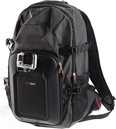 Mochila da câmera de ação da Navitech com cinta de tórax integrada - Compatível com a câmera de ação 4K Uramaz 4K