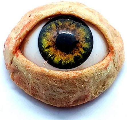 26mm par de tamanhos de vida realistas acrílicos meio redondo olhos oco oco para adereços de Halloween, máscaras,