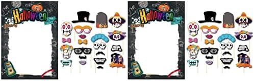 Peças de decoração de abaodam Halloween Booth Pumpkin Photo Booth Props Halloween Photo Props Halloween Acessórios para fotos