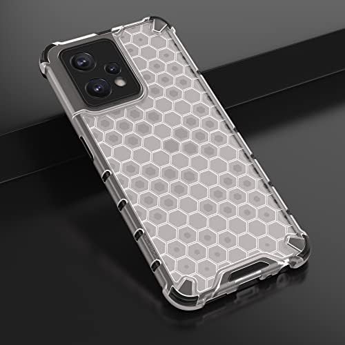 Capa de capa de telefone Lonuo compatível com o oppo realme9 pro plus, transparente favo de mel 360 cobertura de