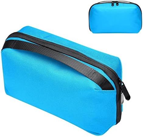 Organizador eletrônico, bolsa organizadora de cabo, caixa de viagem de organizador eletrônico, bolsa de cosméticos, bolsa de tecnologia, cor azul