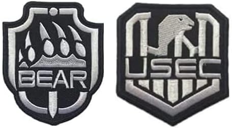 2pcs Rússia escape de Tarkov USEC e urso Brandband tático Bordado Bordagens Badges Tactics Military Borderyer Patch