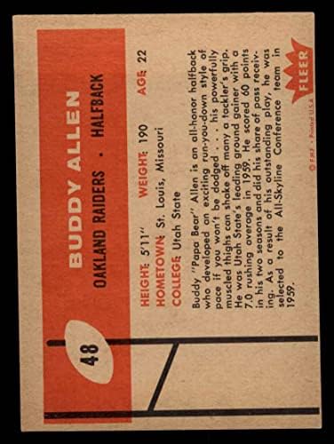 1960 Fleer # 48 Buddy Allen Oakland Raiders