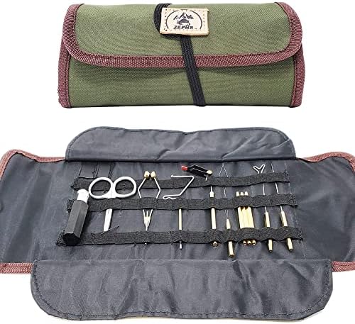 Kit de ferramentas de empate com mosca de Anglerhaus com bolsa