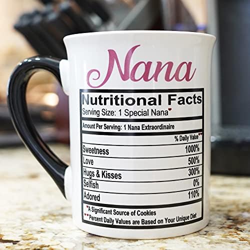 Cottage Creek Nana Caneca de café, cerâmica 16oz. Caneca de café nana, presentes de nana de netos