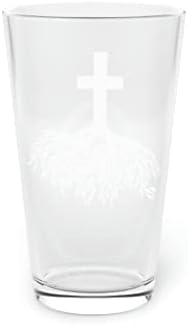 Cerveja de vidro de cerveja 16oz cristãos Cristianismo presente gráfico vintage raiz religiosa crucificação retro 16oz