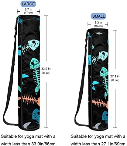 Saco de transportador de tapete de ioga de peixe com alça de ombro de ioga bolsa de ginástica Bolsa de praia