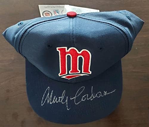 Marty Cordova Autografou Baseball Cap - JSA COA - HATS MLB Autografado