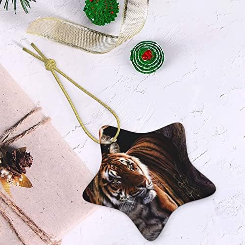 Bengala Tiger 2022 Christmas Ceramic Pinging para decorar a árvore de Natal