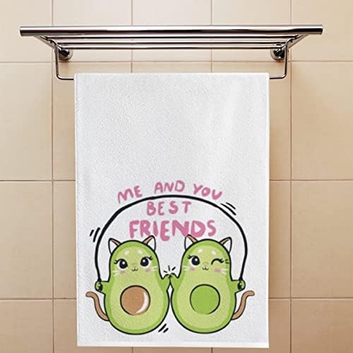 Toalhas de cozinha de banheira Vantaso Duas amigas de abacate amigas rosto toalha de pacote 2 pacote macio rápido seco super absorvente