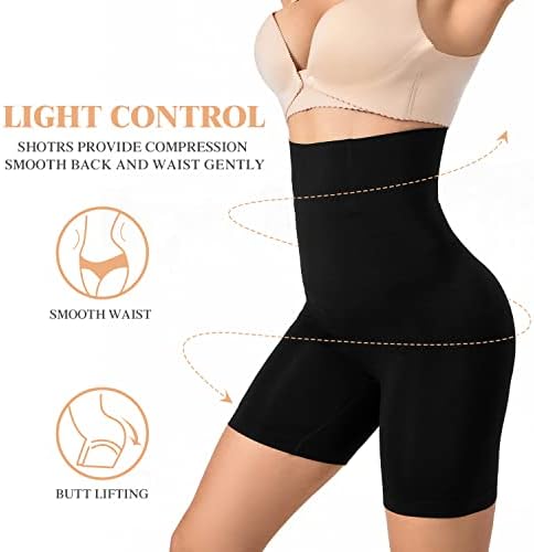 Chicfan Shapewear High Waisty Control Controle Butting Body Body Shaper Thels Slimming Shorts sob vestidos para mulheres