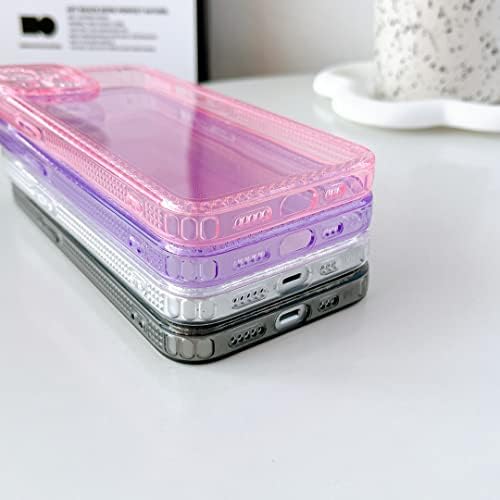 Ztofera projetado para iPhone 14 6,1 polegadas, capa clara para mulheres, capa de proteção de parafuso de silicone tpu mole para iPhone 14, rosa