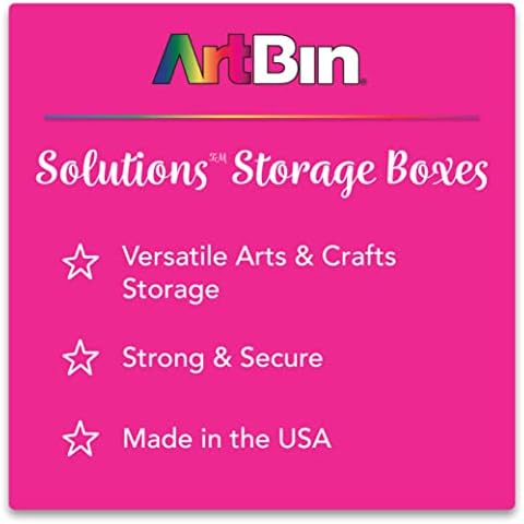 ARTBIN 3900AB Solutions Caixa extra longa, organizador de arte e artesanato com divisores removíveis, [1] caixa de