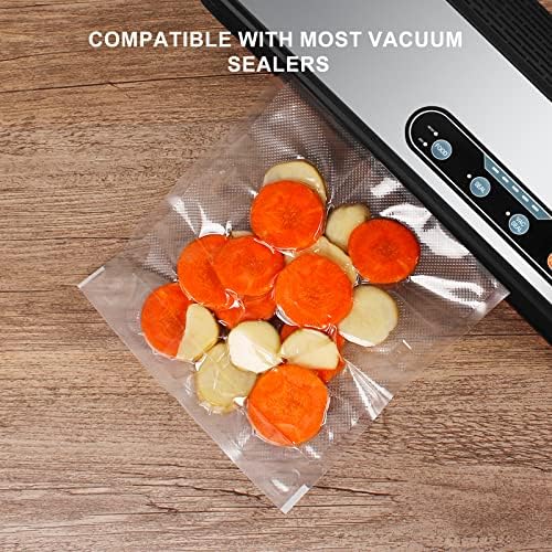 Vaakas Vacuum Sealer Bags Rolls 8 x 50 '2 rolos para economizar alimentos, selar uma refeição, Weston. Grade Comercial, BPA grátis, ótimo para sacos de armazenamento Vac, preparação para refeições com sous vide