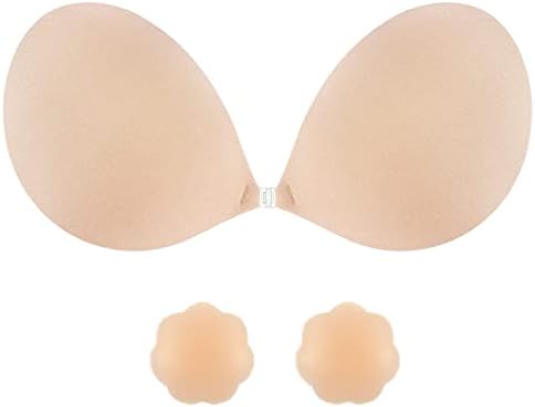 Sutiã adesivo paeceioni push invisível push up sticky silicone straplo sutiã para mulheres vestido sem costas nuas