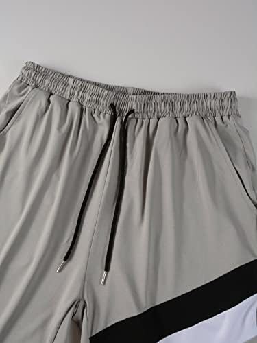 Roupa de 2 peças de gorglitter masculina de colorido de manga curta e shorts com bolsos