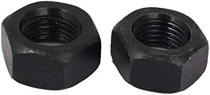 X-DREE M22 AÇO DE CARBONA GRADE 8 HEXOGONE HEX NUT BLACK 4PCS (Tuerca Hexagonal Hexagonal Hexagonal de Gradto 8 de Acero Al Carbono M22, 4 piezas