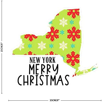 Adesivo de decalque de vinil Feliz Natal New York State Car Decal
