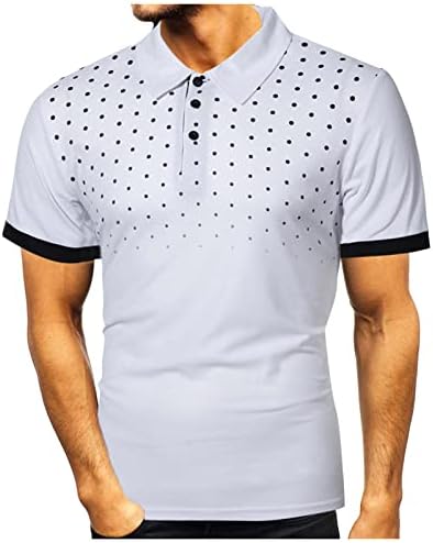 Camisa pólo clássica masculina, t-shirt de manga curta tops casuais leves de camisa de golfe de verão camisa de pólo