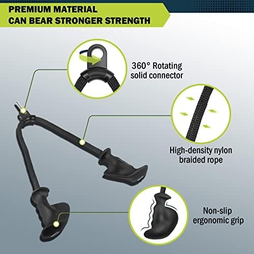 Dasking tríceps ergonômico puxe a corda com punho de borracha natural não deslizante, sistema de pullirota de pulldown da máquina