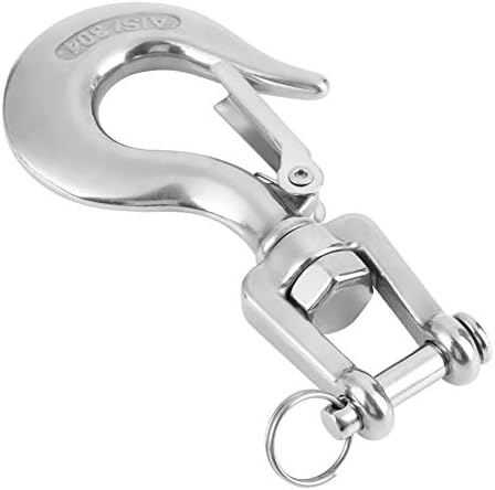 Hilitand Safety Hook 304 Aço inoxidável Golpeiro de levantamento de aço gancho de olho de aço com acessório de equipamento de trava