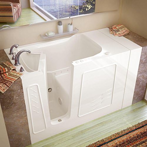 Spa World Venzi VZ3053lba Air Retangular Jetted Bathtub, 30x53, Dreno esquerdo, Biscoito