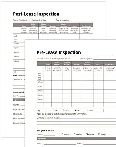Adams pré-arrendamento e pós-arrendamento inspeções, formulários e instruções