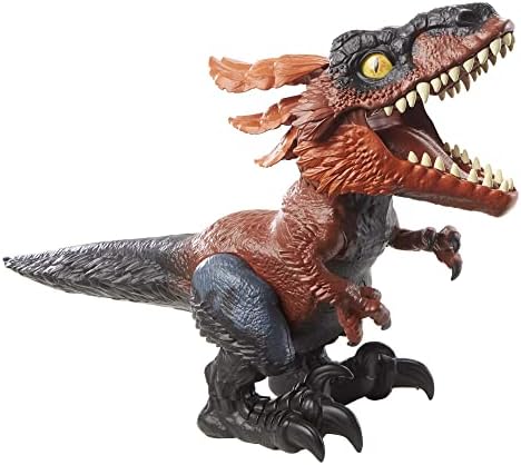 Jurassic World Dominion Unc -EGUTIMATE Pyroraptor Dinosaur Toy, Figura de ação com movimento interativo e som