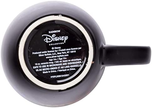 Stitch de Silver Buffalo Disney Ohana significa Family Rainbow Pride Creamic Caneca e Conjunto de placas de caixa, 18 onças