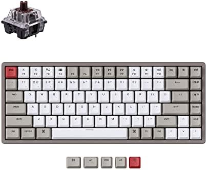 Teclado K22 k2 de 75% de layout Bluetooth sem fio teclado mecânico com tiro duplo retro keycaps/tipo-C com fio/teclado