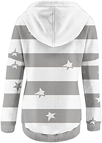 Hoodies de bloco colorido feminino Tops de manga longa Button Casual Casual Button Down Down Compolover Sweatshirt com