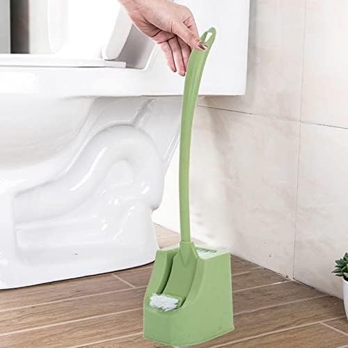 Escova de vaso sanitário e esbelta do banheiro compacto Branco de vaso sanitário e suporte de limpeza do vaso sanitário