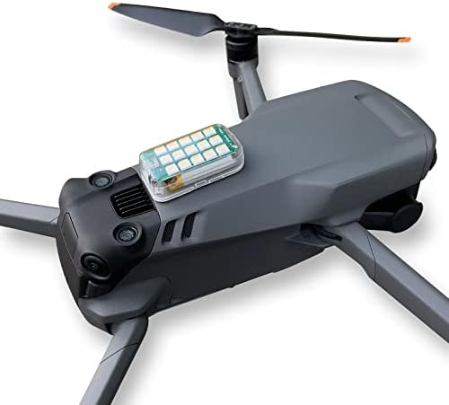 Symik GS600 Drone Strobe Light, 6 km de visibilidade, branca/vermelha/verde 3 cor em 1 luz, atende à iluminação anti-colisão da FAA req. Trabalhos para DJI Mavic 3 Cine, Air 2s, Mavic Air 2, Mini 3 Pro, Mini 2, Mini SE