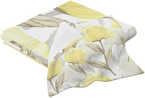 Peonias amarelas florais Toalha de banho de banheiro toalhas de banho de algodão para o banheiro Toalha de banheiro conjunto
