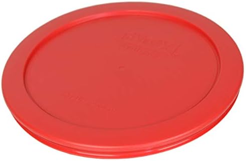 Pyrex 7201-PC Red Red 6.5 4 xícara de tampa para tigela de vidro 4 pacote