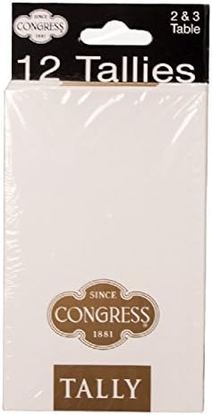 Congresso White & Gold Tally Scorecards for Bridge, White & Gold