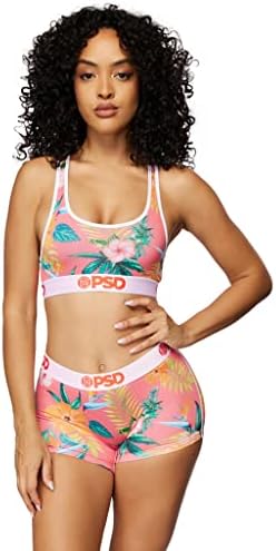 BRA ESPORTIDO FLORAL PROMIDADE DE PSD - BRA SPORTS RACERBACK para mulheres com tecido de microfibra respirável