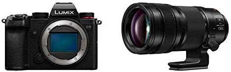 Panasonic Lumix S5 Câmera de espelho de armação completa e Lumix S Pro 70-200mm F2.8 Lente telefoto
