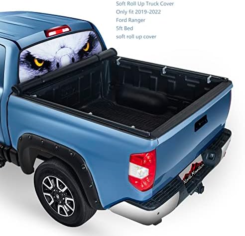 North Mountain Soft Roll Up Truck Tonneau capas para 2019-2023 Ford Ranger 5ft Frontide/Styleside Truck Bed, não para