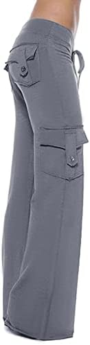 Calças de cargo de caminhada feminina Keusn Joggers calças folgadas de pára -quedas para mulheres calças de corredor soltas com calças de moletom de bolso