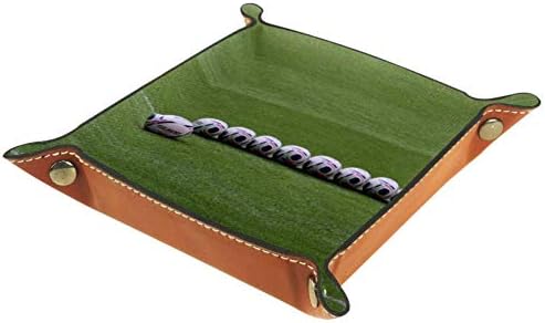 Futebol de bandeja de manobrista AISSO na caixa de jóias de jóias de jóias de impressão de grama para carteiras, relógios, chaves, moedas, telefones celulares e equipamentos de escritório