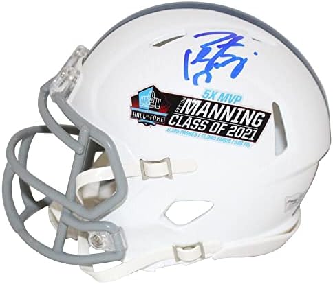 Peyton Manning assinou Indianapolis Colts Mini Capacete comemorativo Fan 32329 - Mini capacetes autografados da NFL