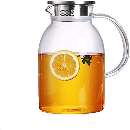Chaleira bule de chá de chá de chá fria garrafa de água fria alta temperatura de vidro transparente de vidro resistente a limão
