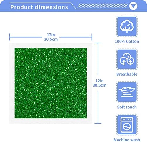 Kigai 2 pacote panos de textura verde de glitter - toalhas de rosto macio, toalhas de ginástica, qualidade de hotel e spa, toalhas